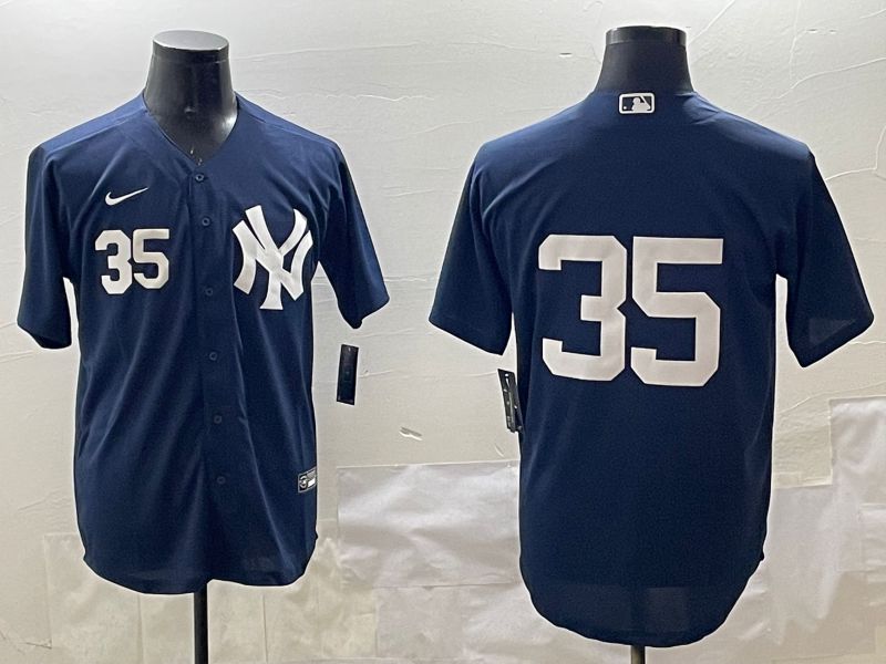 Men New York Yankees #35 No Name Black Game 2025 Nike MLB Jersey style 3161->new york yankees->MLB Jersey
